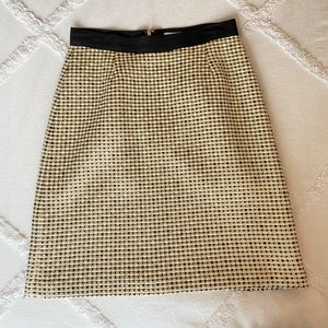 kate spade Gold & Black Wool Pencil Skirt Size 4